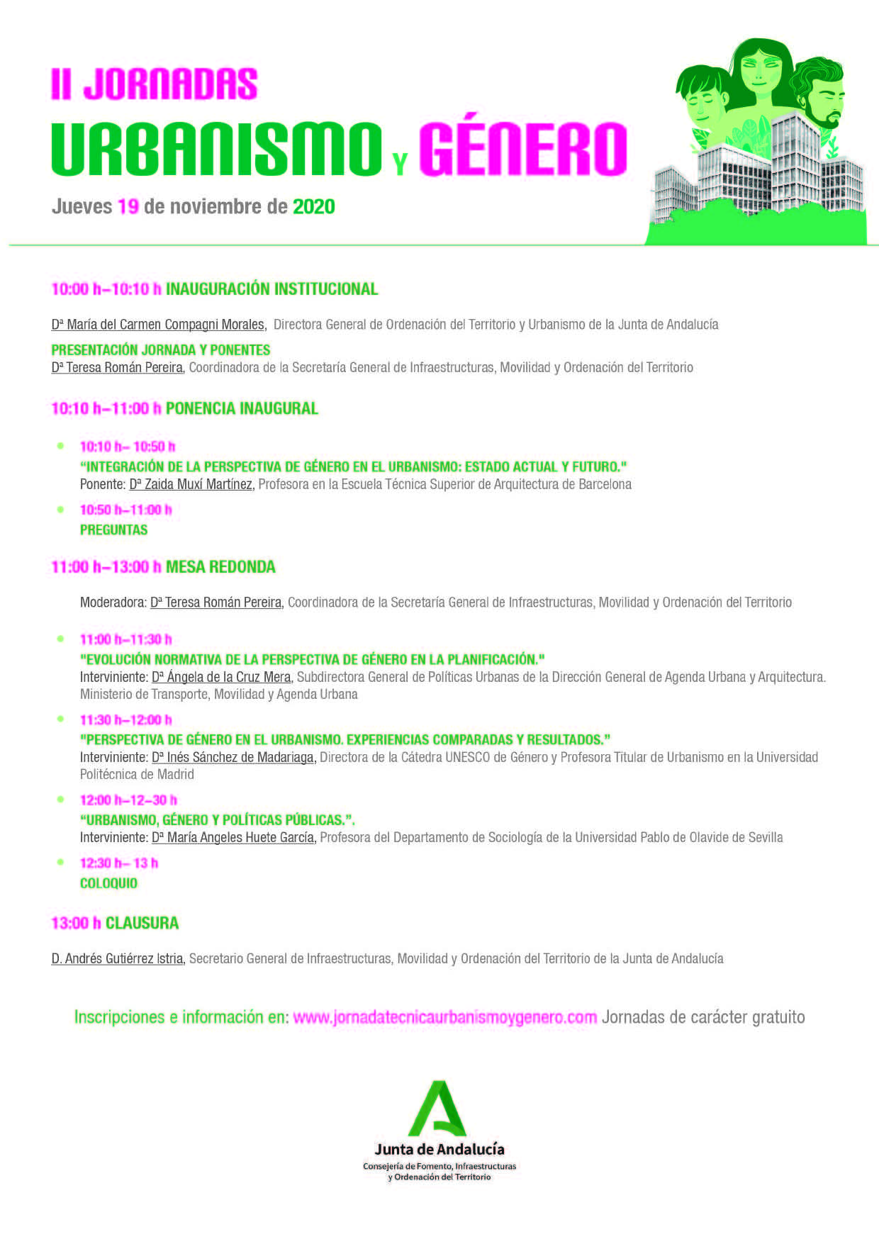 Programa II Jornada Tecnica Urbanismo y Genero
